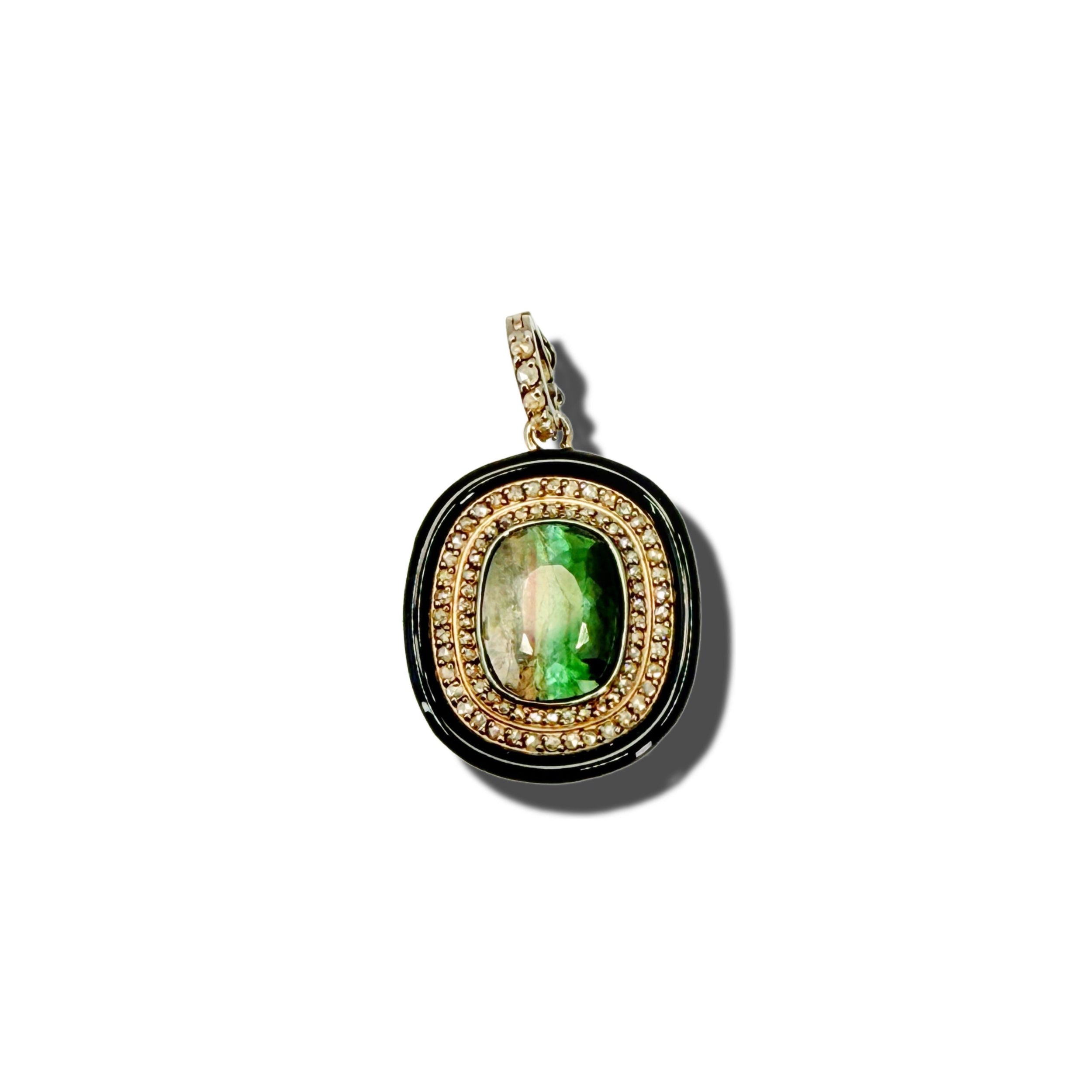 GREEN & GOLD PENDANT