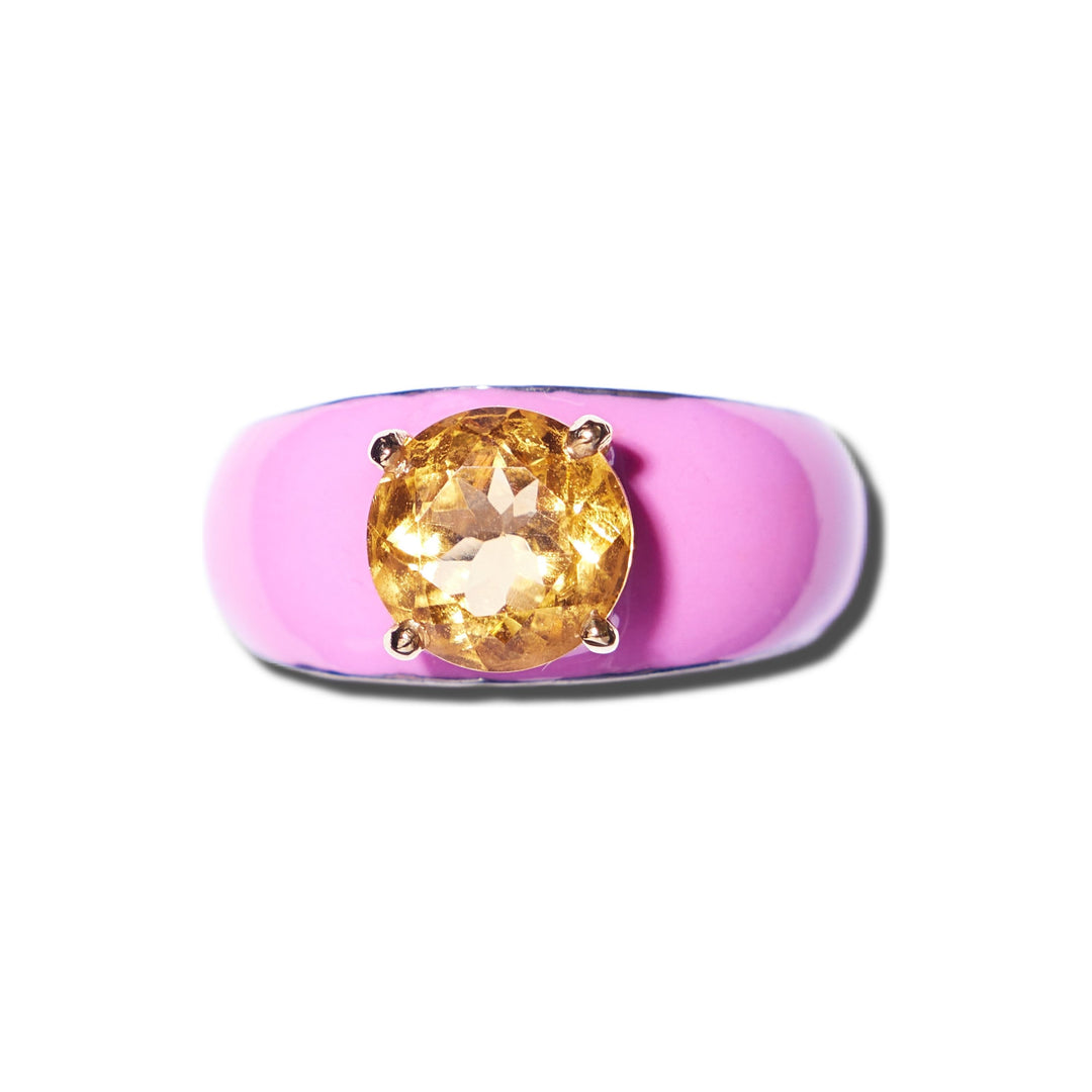 CITRINE POP ROCKS RING